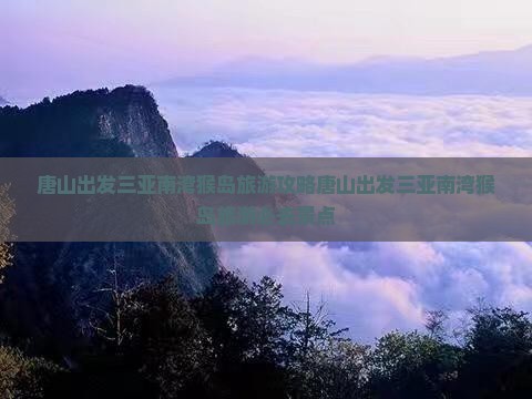 唐山出发三亚南湾猴岛旅游