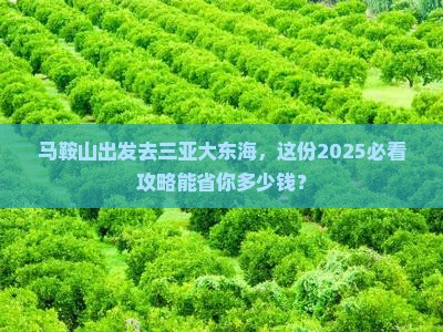 马鞍山前往三亚大东海团体旅游
