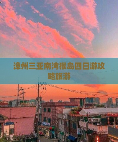 漳州去三亚南湾猴岛四日游