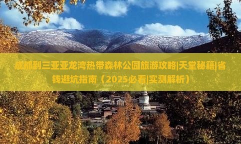 成都出发三亚亚龙湾热带森林公园攻略