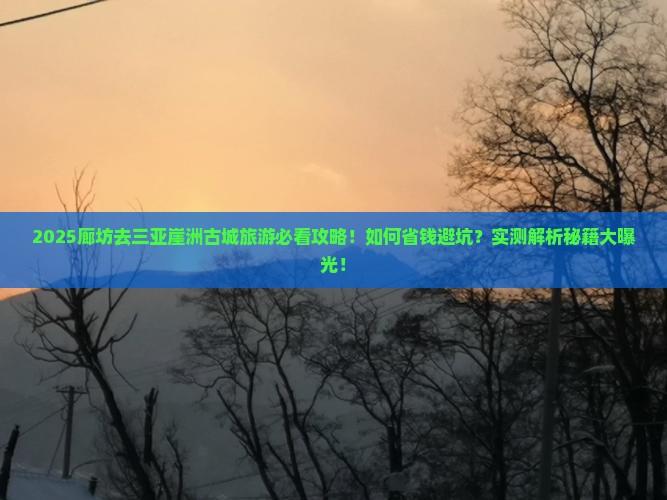 廊坊去三亚崖洲古城旅行社