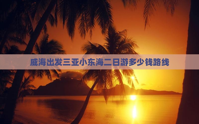威海出发三亚小东海二日游