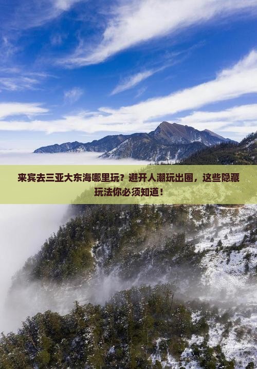 来宾去三亚大东海哪里玩