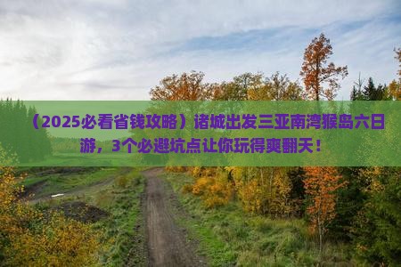 诸城前往三亚南湾猴岛六日游