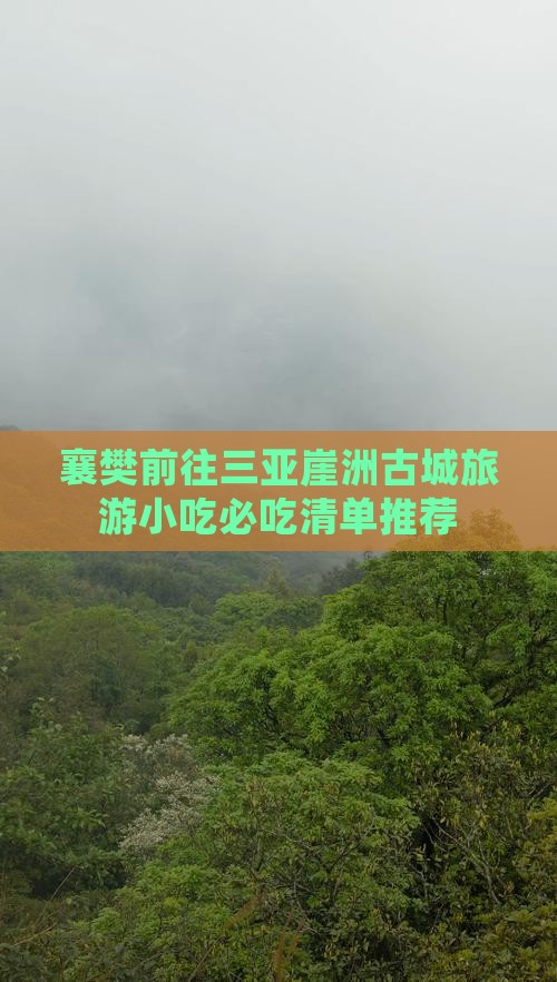 襄樊前往三亚崖洲古城旅游小吃