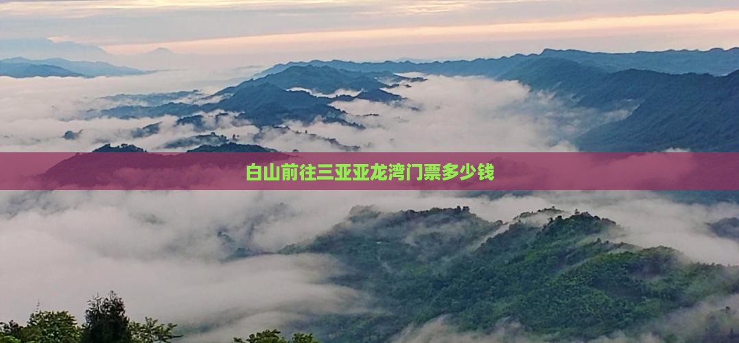 白山前往三亚亚龙湾门票