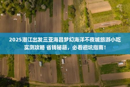潜江出发三亚海昌梦幻海洋不夜城旅游小吃