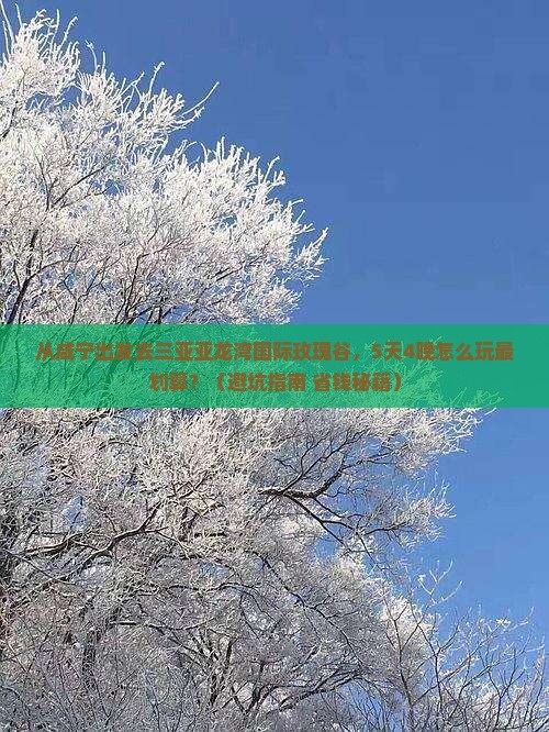 咸宁去三亚亚龙湾国际玫瑰谷大型旅游团
