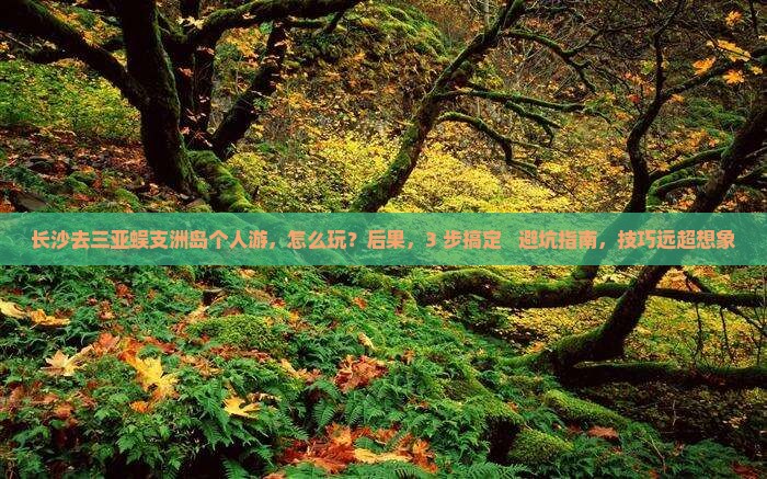 长沙去三亚蜈支洲岛个人游