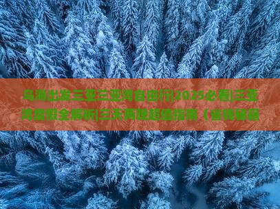 乌海出发三亚三亚湾自由行