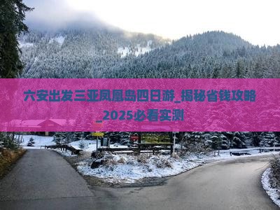 六安出发三亚凤凰岛四日游