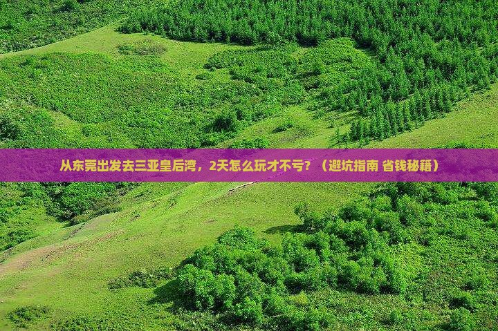 东莞前往三亚皇后湾二日游