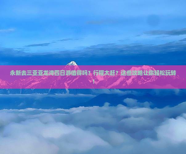 永新去三亚亚龙湾四日游