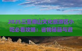 揭阳去三亚南山文化旅游区旅游小吃