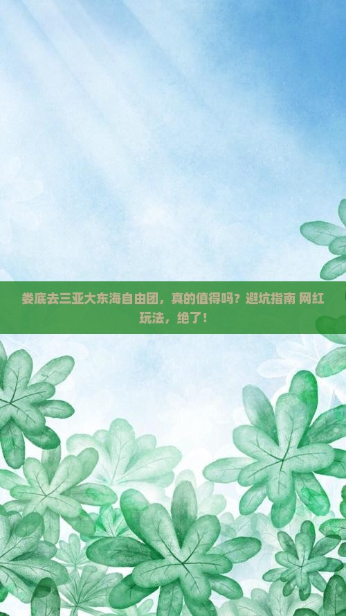 娄底去三亚大东海自由团