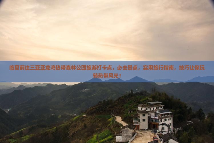 临夏前往三亚亚龙湾热带森林公园旅游打卡点