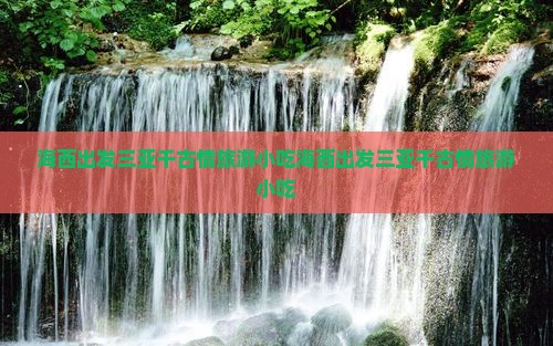 海西出发三亚千古情旅游小吃
