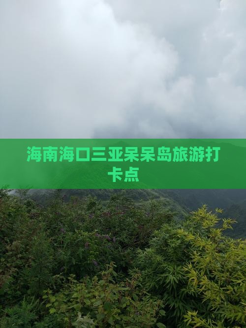 海口去三亚呆呆岛旅游打卡点