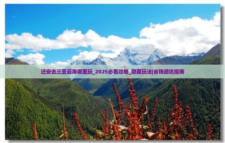 迁安去三亚后海哪里玩