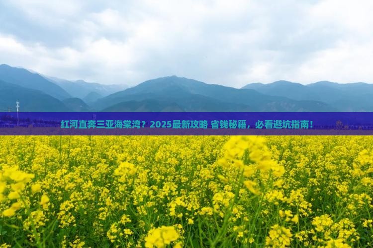 红河前往三亚海棠湾哪里玩