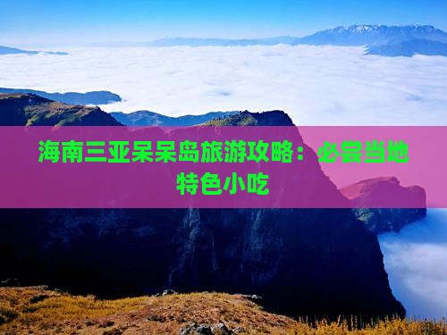阿克苏去三亚呆呆岛旅游小吃