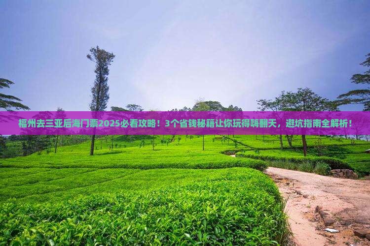福州去三亚后海门票