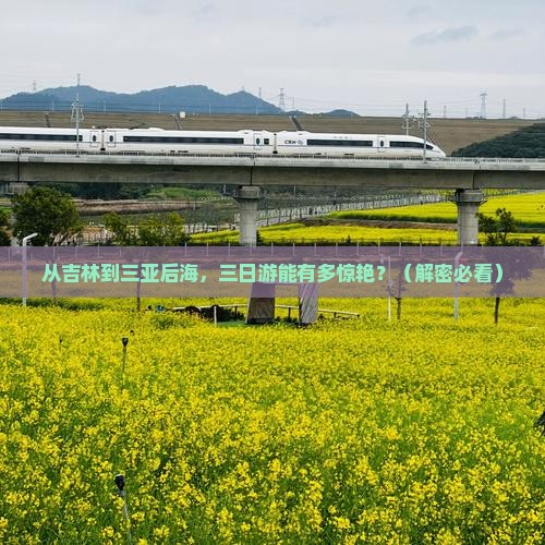 吉林前往三亚后海三日游