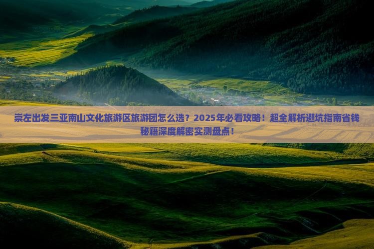 崇左出发三亚南山文化旅游区大型旅游团