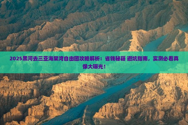 黑河去三亚海棠湾自由团