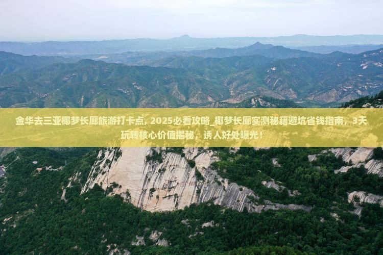 金华去三亚椰梦长廊旅游打卡点
