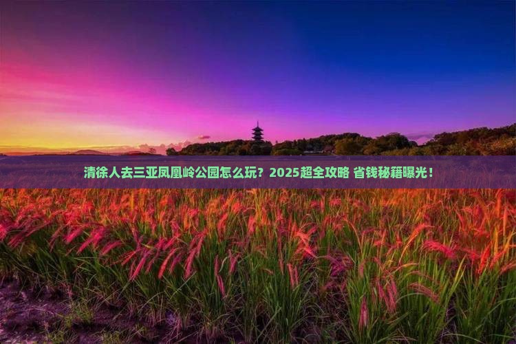 清徐去三亚凤凰岭公园门票