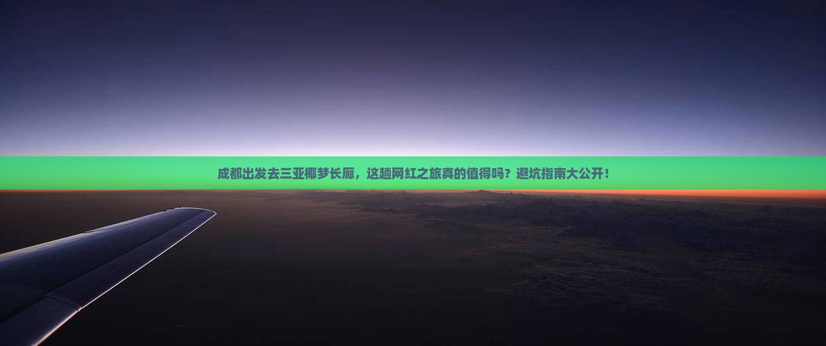 成都前往三亚椰梦长廊旅游打卡点