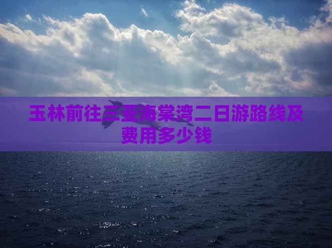 玉林前往三亚海棠湾二日游