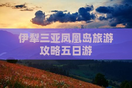 伊犁去三亚凤凰岛五日游