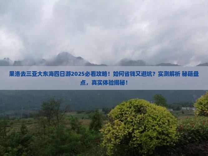 果洛去三亚大东海四日游