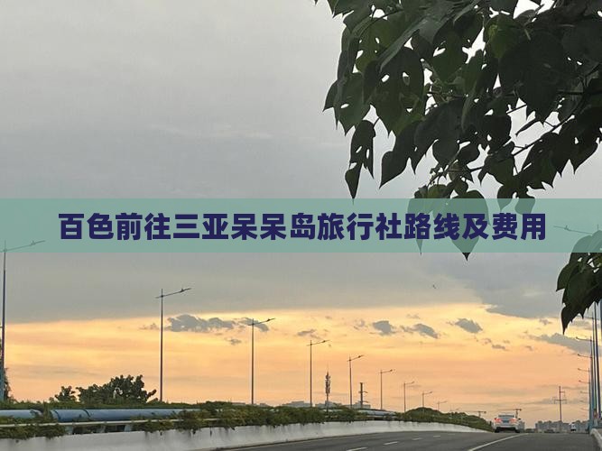 百色前往三亚呆呆岛旅行社