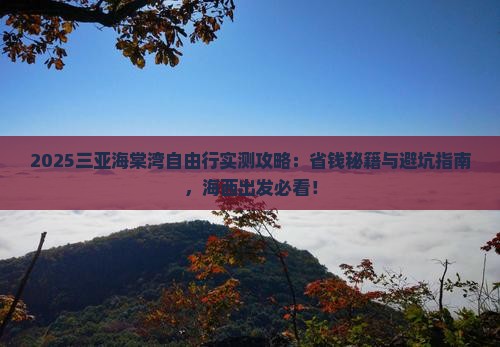 海西去三亚海棠湾自由团