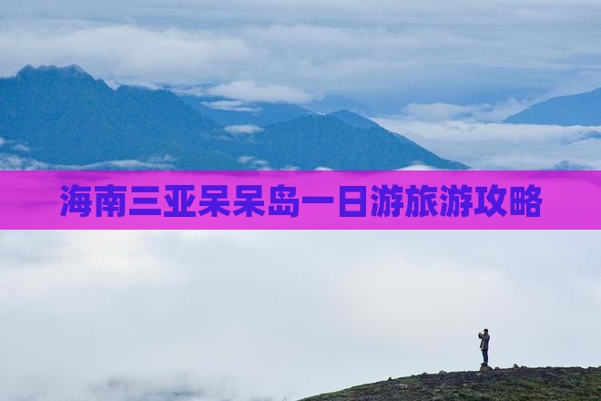 辽源去三亚呆呆岛一日游