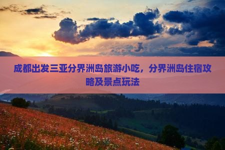 成都出发三亚分界洲岛旅游小吃