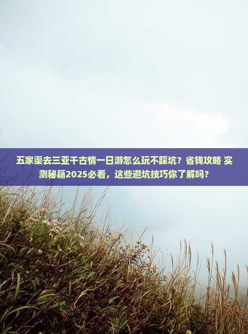 五家渠前往三亚千古情一日游