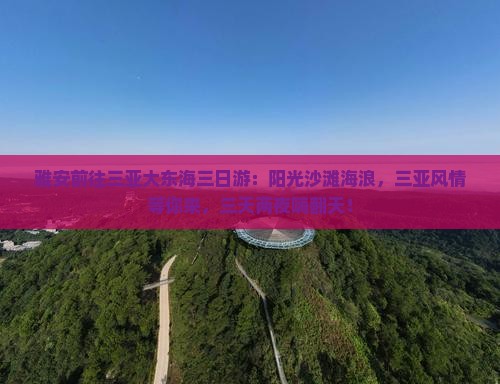 雅安前往三亚大东海三日游