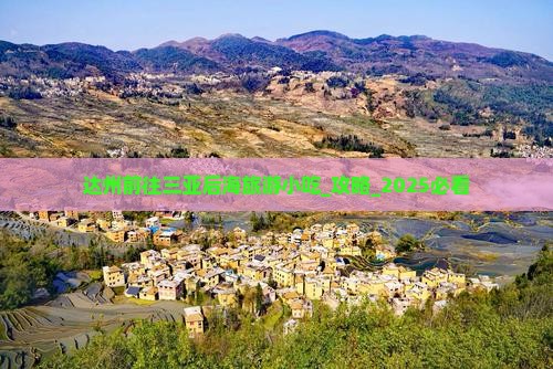 达州前往三亚后海旅游小吃
