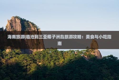 临沧前往三亚椰子洲岛旅游小吃