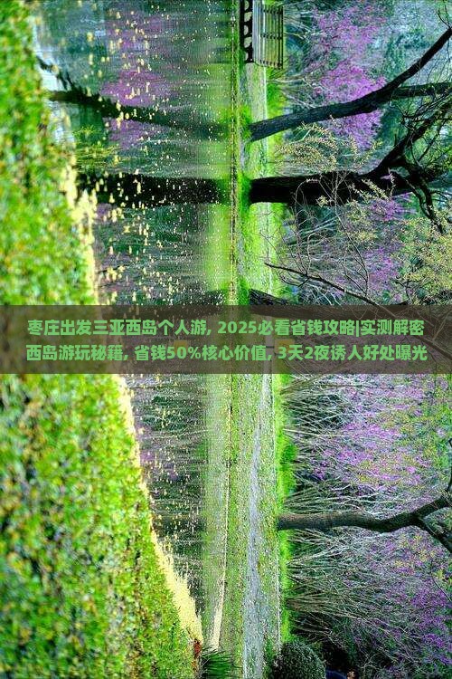 枣庄出发三亚西岛个人游