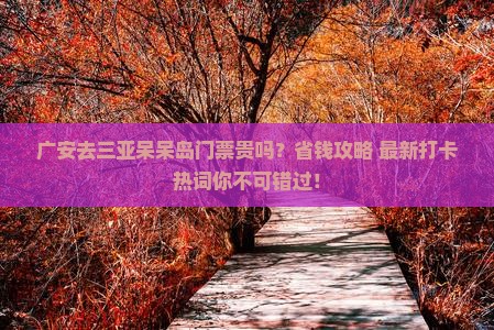 广安去三亚呆呆岛门票