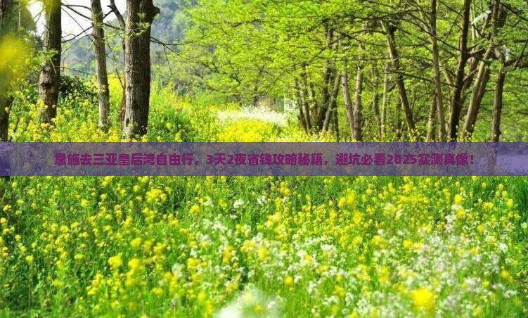 恩施去三亚皇后湾自由行