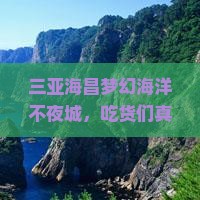 来宾前往三亚海昌梦幻海洋不夜城旅游小吃