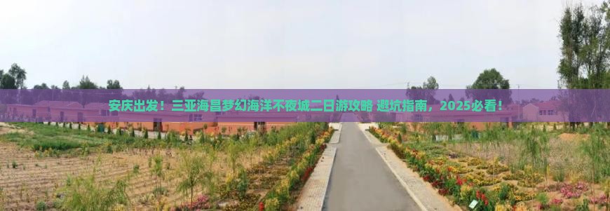 安庆去三亚海昌梦幻海洋不夜城二日游