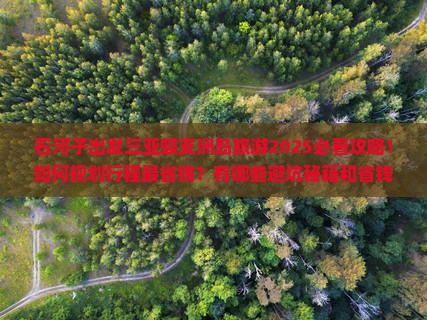 石河子出发三亚蜈支洲岛旅游