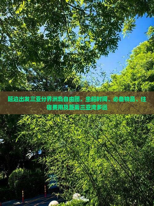 延边出发三亚分界洲岛自由团